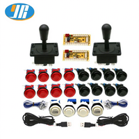 2-Player Arcade amerikan Joystick kiti PC ahududu Pi için renkli düğmeler ile Retro pasta Video oyunu MAME için Jamma ev makinesi