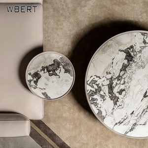 Wbert ไฟโต๊ะน้ำชาหินหรูหราสไตล์อิตาลีห้องนั่งเล่นเรียบง่ายอพาร์ทเมนท์ขนาดเล็กบ้านกาแฟขนาดหินอ่อนธรรมชาติของปิกัสโซ - Product Image 3