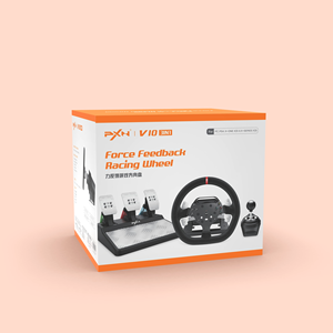 New V10 Drive Force Feedback Gaming <strong>Steering</strong> Racing <strong>Wheel</strong> Full <strong>Set</strong> With Pedals and Shifter for <strong>Xbox</strong> Series, Ps4, Pc - Product Image 3