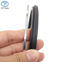 Sello Combinado con Resorte en V, Relleno de Carbono, PTFE, Carcasa de Acero Inoxidable, Anillo de Sellado Compacto de Baja Fricción, Hidráulico