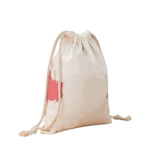 High Quality Big Custom Logo Print Thick Fabric Canvas Drawstring <b>Bag</b> Double <b>Strings</b> Cotton Dust <b>Bag</b> - Product Image 1