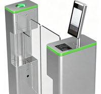 Barrière pivotante à reconnaissance faciale et palmaire en acier inoxydable, anti-évasion, avec contrôle d'accès par QR Code et RFID