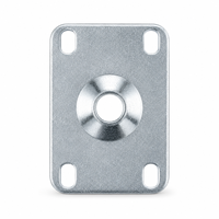 Base de montage universelle pour roulettes industrielles, en acier zingué robuste, pièce de rechange pour chariots et quincaillerie de mobilier