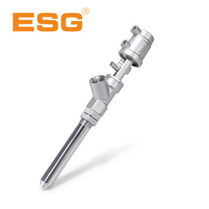 วาล์วเติมลมแบบนิวเมติก ESG สแตนเลสเกรดอาหาร 316 วาล์วแบบมุมพร้อมซีลภายในสำหรับเครื่องบรรจุของเหลว - Product Image 1