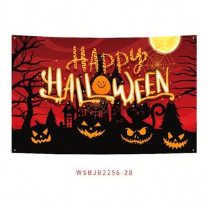 แบนเนอร์ตกแต่งฮาโลวีนแบบพิมพ์ HD พร้อมหัวเข็มขัดทองแดงสำหรับธีมฟักทองแนววินเทจสุดหลอน - Product Image 3