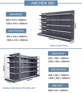 Équipement de magasinage <span class=keywords><strong>métallique</strong></span> sur mesure haute capacité, rayonnages de présentation commerciaux pour supermarchés - Product Image 5