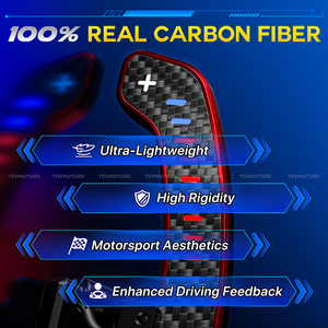 Palancas de cambio magnéticas de fibra de carbono TDD LED para el volante del Toyota A90 Supra MK5. - Product Image 5