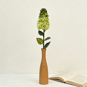 도매 타워형 수국 줄기 번트 효과 사실적인 인조 꽃 내구성 있는 꽃 장식 거실 웨딩용 - Product Image 5