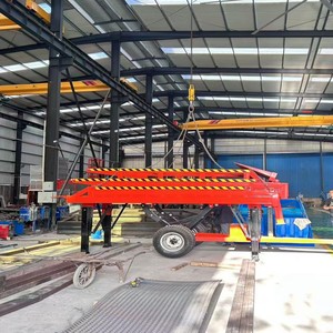 Rampe de quai <span class=keywords><strong>mobile</strong></span> pliable à trois sections haute performance 10t, rampe hydraulique pour conteneurs, rampe de chargement/déchargement pour chariots élévateurs - Product Image 4