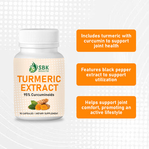 Capsules d'extrait de curcuma directement de l'usine, avec extrait de curcuma et curcumine, pour soutenir la santé des articulations - Product Image 3