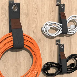 Velcroes nilon warna-warni yang dapat digunakan kembali tali penyimpanan Angkat Berat kait dan tali Loop hitam kustom