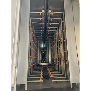 Ailin Automatische Spray Tunnel Systeem 5 Fase Reiniging Dip Volautomatische Metalen Poedercoating Lijn Voor Aluminium Profiel