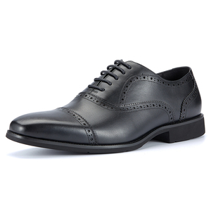2024 <b>Brogues</b> Style Formal Business Oxford Shoes for <b>Men</b> Precision Stitch Genuine Leather Durable Waterproof Pointed for Office - Product Image 2