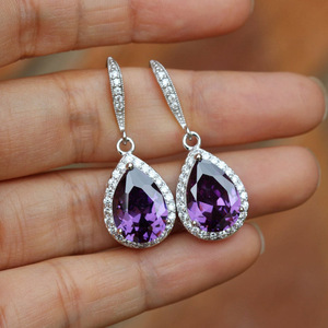 Orecchini a Goccia con Cristalli Pavé per Donne, Eleganti Orecchini Pendenti, Accessori per Abiti da Festa e Uso Quotidiano - Product Image 2