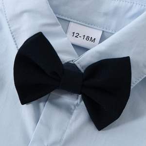 Ensemble de plusieurs pièces pour garçons, chemise à manches longues et gilet à fleurs sur la poitrine, pour <span class=keywords><strong>mariage</strong></span>, spectacle, nouvelle collection printemps-automne, vente en gros - Product Image 4