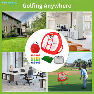 SeeMore Juegos de interior al aire libre Precisión de astillado Práctica de swing Regalo de golfista Práctica de golf Objetivo de red con alfombrilla y pelotas - Product Image 4