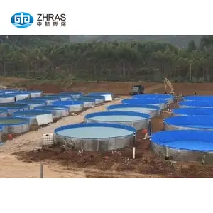 Indoor Aquaculture Tilapia Fish Farm Round Tank For Shrimp Farming