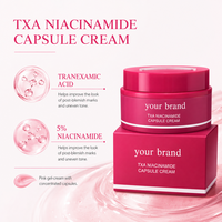 Crème Visage Coréenne Hydratante en Profondeur à 5% de Nicotinamide et Vitamine C en Capsules, Marque Blanche