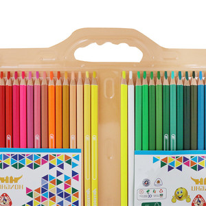 <span class=keywords><strong>Lápiz</strong></span> de madera de 48 colores, caja de pvc de alta calidad de 4,0mm, con logo OEM, juego escolar para niños - Product Image 2