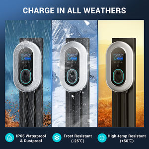 สถานีชาร์จรถยนต์ไฟฟ้าแบบเร็ว ได้รับการรับรองมาตรฐาน CE ใหม่ สำหรับใช้ในบ้าน ติดผนัง 32A 22KW ป้องกันน้ำและฝุ่นระดับ IP65 เครื่องชาร์จ EV แบบพกพา - Product Image 2