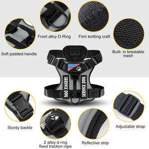 Harnais pour chien de style gilet, respirant, luxueux, en polyester et nylon, best-seller, pour chiens de taille moyenne/grande, <span class=keywords><strong>Labrador</strong></span>, Berger allemand, extensible - Product Image 3