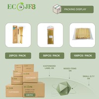 Pailles en bambou en vrac, réutilisables, durables, tubes à boisson en bambou naturel avec solutions d'emballage personnalisées
