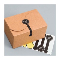 Étiquette adhésive avec logo personnalisé pour emballage alimentaire, feuille d'étiquette autocollante pour boîte en papier et sac en papier, 100 pièces
