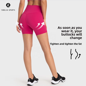Nouvelles femmes haute solide Sensation nue pas de lignes embarrassantes été Fitness porter trois quarts longueur <span class=keywords><strong>Yoga</strong></span> Shorts - Product Image 1
