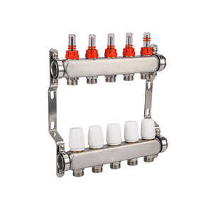 <span class=keywords><strong>Bonne</strong></span> Qualité En Acier Inoxydable Débitmètre D'eau à 3 Voies Vanne Collecteur - Product Image 5