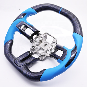 Volant sport de luxe 4 branches en cuir bleu Carpenter pour fibre de carbone pour <span class=keywords><strong>MUSTANG</strong></span> GT Shelby 2015-2023 - Product Image 3