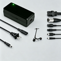 Chargeur 7-en-1 42V2A pour Vélo Électrique/Trottinette Électrique 36V, Remplacement Compatible Razor/Gotrax/Jetson/Ninebot/Pocket/Mod, Certifié CE/FCC, LED 84W