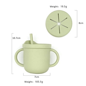 Taza de almacenamiento sin derrames y sin BPA para bebé, vaso plegable de silicona para aperitivos con tapa - Product Image 2