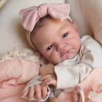 Muñeca Bebé Reborn de 19 Pulgadas de Alta Simulación con Cuerpo Completo de Vinilo de Silicona Lavable Juguete Suave Realista Muñeca de Moda