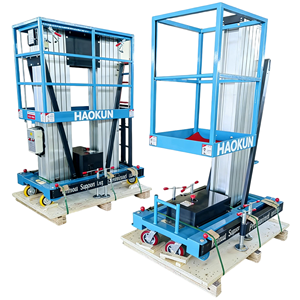 Nuova Piattaforma di Sollevamento Idraulica in Lega di Alluminio - Elevatore Aereo Portatile a Singolo/Doppio Albero con Telecomando e Alta Capacità di Carico - Product Image 1