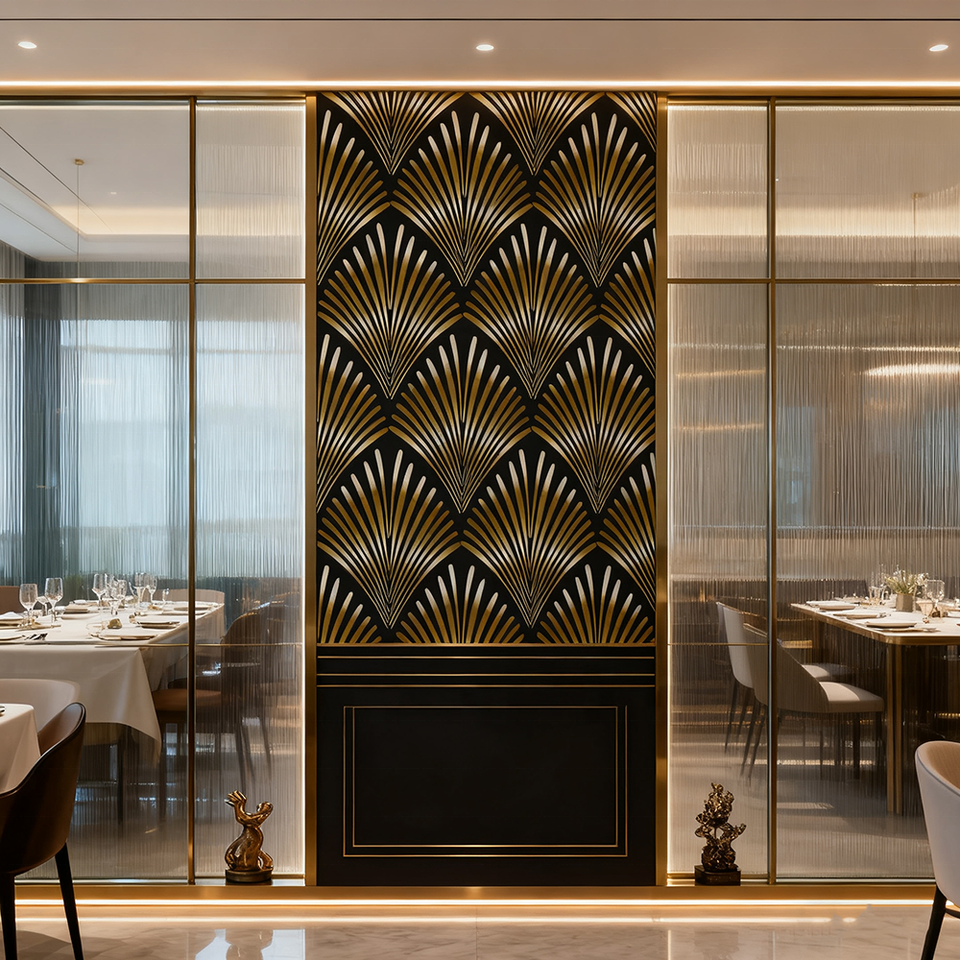 Abstract Fan-shaped Modern Wallpaper for Household Restaurant Bedroom ...