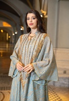 Robe Abaya Musulmane de Luxe Broderie Paillettes Élégante pour Femme, Robe de Soirée Arabe Eid Dubaï Jalabiya Islam Turquie Maroc