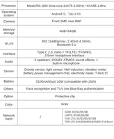 Lenovo M9/K9 TB310XC Tablet portabel 9-inci, Tablet 4G + 64G Android 12 Tablet Tab M9 9-inci Arctic Grey RAM 4GB 64GB 4G