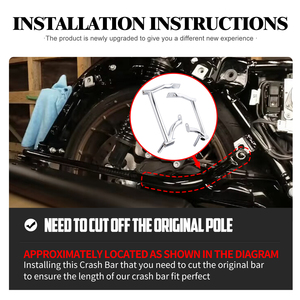 Borse Laterali per Moto con Barre di Protezione e Supporti Posteriori per Harley Touring Road King Electra Street Glide Ultra 09-25 - Product Image 4