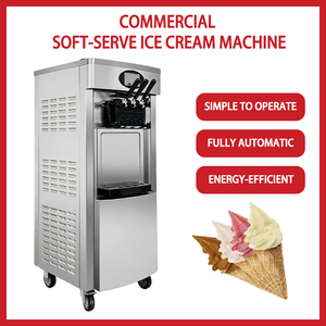 Machine à crème glacée multifonctionnelle : Machine à crème glacée molle commerciale verticale automatique haute capacité pour coupes et cornets - Product Image 2