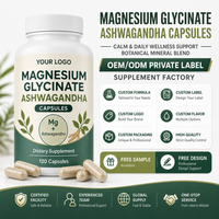 Capsules de Vitamines et Minéraux Complexe 12-en-1 avec Glycinate de Magnésium et Ashwagandha, 120 Capsules, Étiquette Personnalisée, Fabriquées en Usine GMP pour Compléments Alimentaires