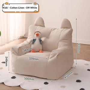 Canapé paresseux convertible une place, style moderne et épuré, avec dossier en tissu rembourré, pour chambre, salon, chambre d'enfant, petit appartement, tatami - Product Image 6