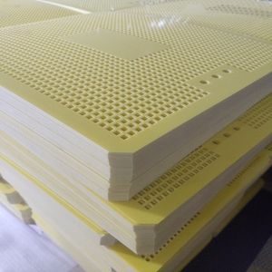 Yellow Perforated Plastic Sheet Square Hole Plastic Sheets