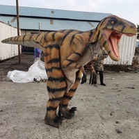 Costume de dinosaure animatronique OEM ODM Green Wing Dragon pour performance en extérieur dans les sites touristiques