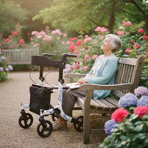 耐久性のある歩行器、リハビリ患者用、屋外移動補助具、高さ調節可能で安定性と移動性を向上 - Product Image 6