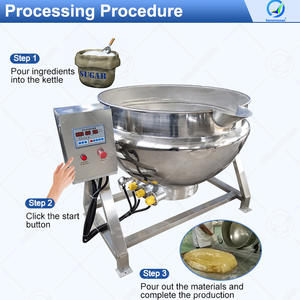 Machine électrique de réservoir de cuisson de sirop d'OCEAN casserole d'ébullition revêtue de sucre bouilloire à vapeur d'agitation pour la sauce tomate - Product Image 3