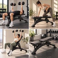 Banc de musculation professionnel au design simple, essentiel pour la maison, robuste et stable, banc d'entraînement réglable pour haltères, support OEM