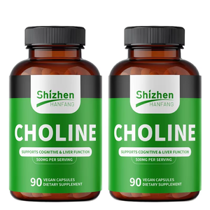 Extracto Herbal de <span class=keywords><strong>Colina</strong></span> 500mg, Grado Alimenticio, Apoyo Cognitivo y Hepático, 90 Cápsulas Veganas en Botella - Product Image 4