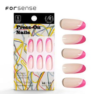 Qualité de salon 24 pièces pointe française manucure presse sur les <span class=keywords><strong>ongles</strong></span> ensemble avec des fournitures de <span class=keywords><strong>colle</strong></span> longs <span class=keywords><strong>faux</strong></span> <span class=keywords><strong>ongles</strong></span> élégants paris <span class=keywords><strong>faux</strong></span> <span class=keywords><strong>ongles</strong></span> art - Product Image 3