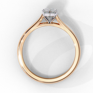 Modern Rose Gold <b>Diamond</b> <b>Ring</b> for Women Classic Elegant Fashion Daily Wear Jewelry Stylish Design Shiny Finish Gift Look - Product Image 2