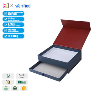 Caja de Regalo de Cartón Rígido Mate de Lujo con Logotipo Personalizado Premium, Caja de Regalo Magnética Plegable con Cierre de Cajón - Product Image 1